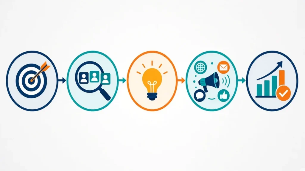 Five-step process to create innovative marketing campaigns 2025 2026: goal setting, audience research, creative idea, channel selection and analytics